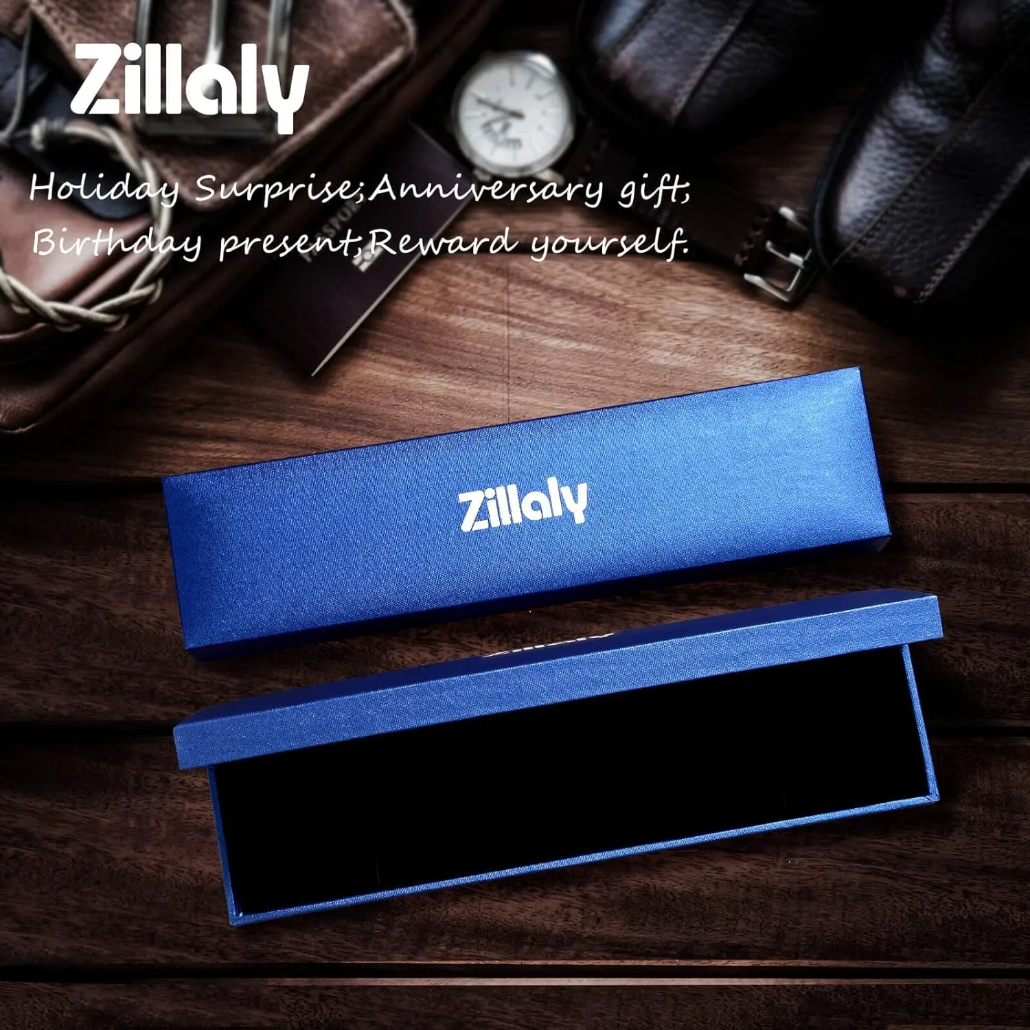 Men's Stainless Steel Two-Tone Square Link diamond Bracelet in Black & Blue Ion-Plated Black