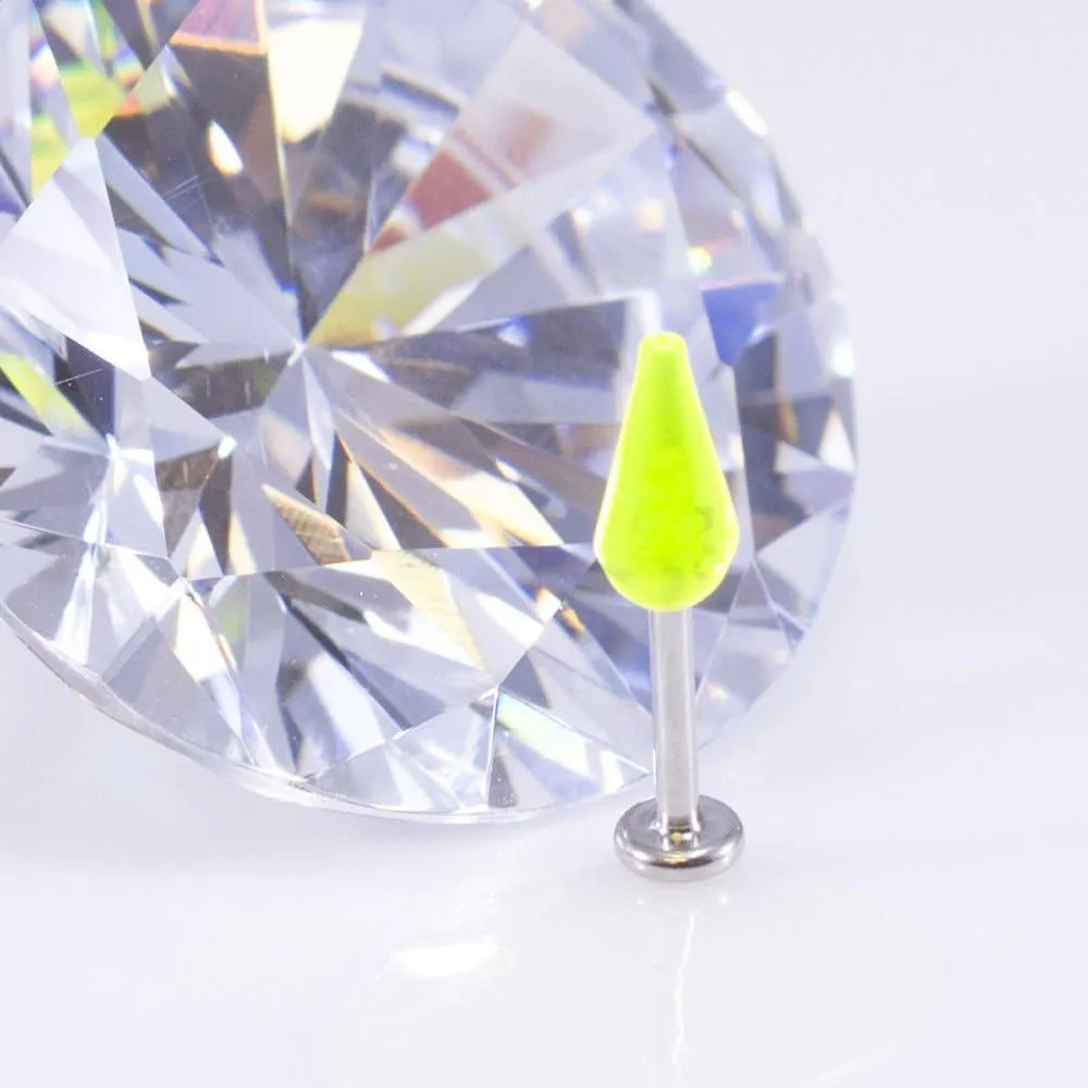 Micro Labret Jewelry with Colorful Spike 18g 1/4" Labret Monroe Piercing