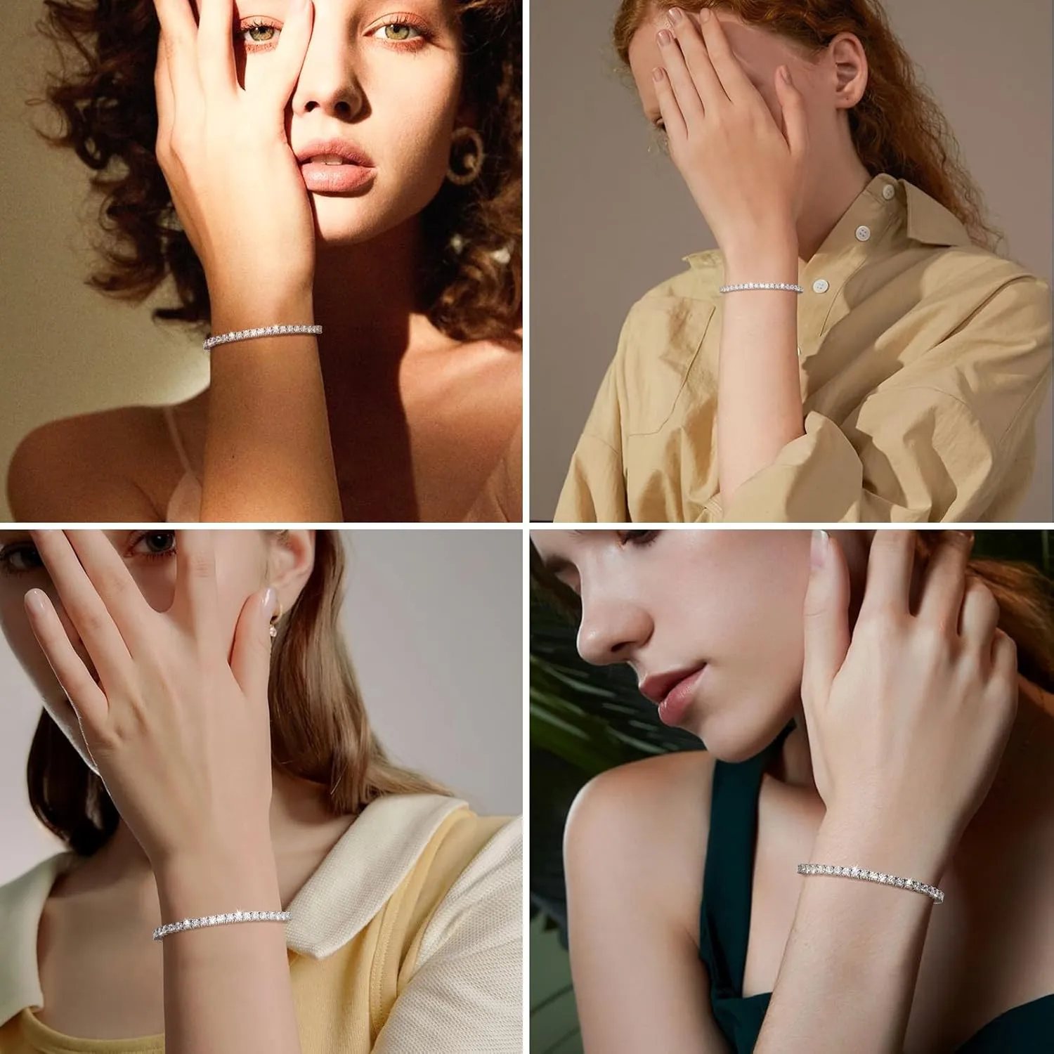 Moissanite Bracelet for Women 2/3/4/5MM Moissanite Tennis Bracelet Men 18K Gold Plated S925 Sterling Silver Bracelets 2.11-21.0CT D Color VVS1 Round Simulated Diamond Bracelets 6-8.5Inch Tennis Chain