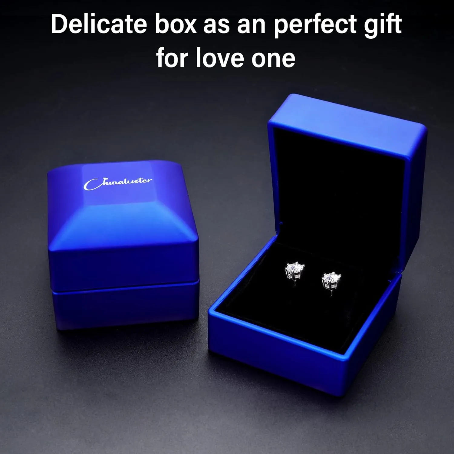 Moissanite Stud Earrings for Women Men, Nickel Free S925 Sterling Silver Hypoallergenic Earrings, 1ct - 2ct D Color VVS1 Clarity Brilliant Round Cut Lab Created Diamond Earring Set Promise Birthday Christmas Gift