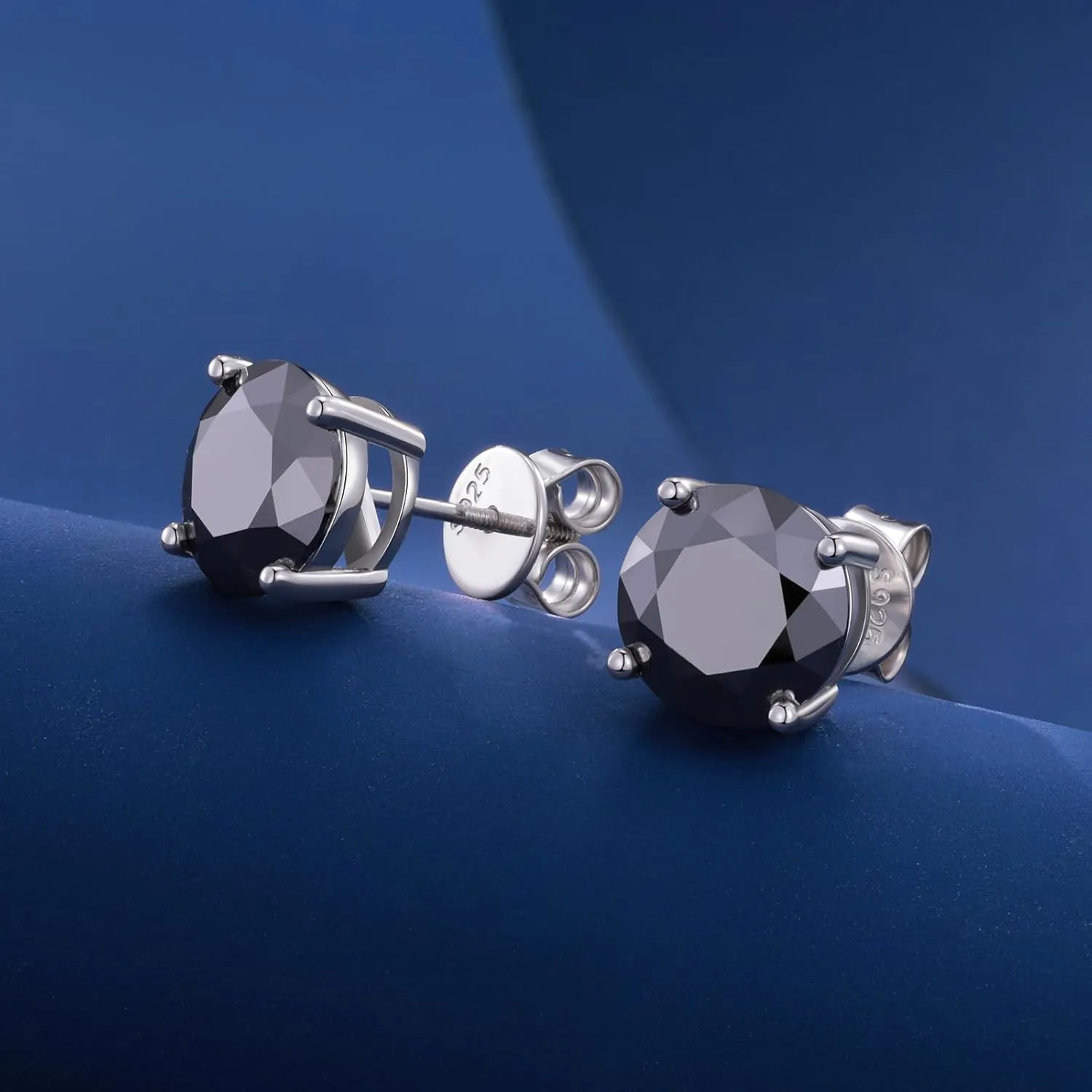 Moissanite Stud Earrings Screw Back 3-10mm 0.2ct-8.0ct 18K White Yellow Rose Gold Plated S925 Sterling Silver Round Cut D Color VVS1 Lab Created Moissanite Earrings for Women Men