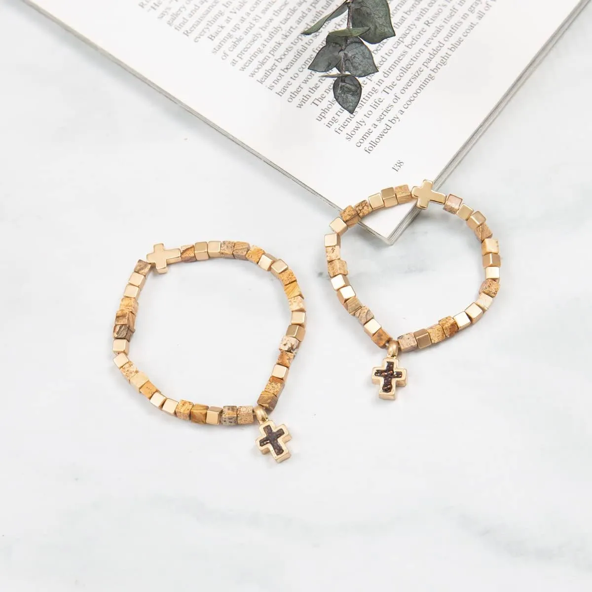 Mommy and Me Bracelets - Matching Bracelet Set for Mother Daughter Gift for Women Friendship Family Jewelry Cute Charm Smile, Heart, Cross