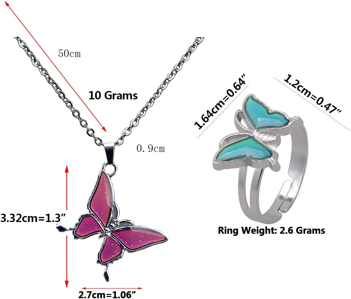 Mood Ring Love Heart Color Changing Emotional Feeling Adjustable Size Mood Rings 2pcs(Love Heart)