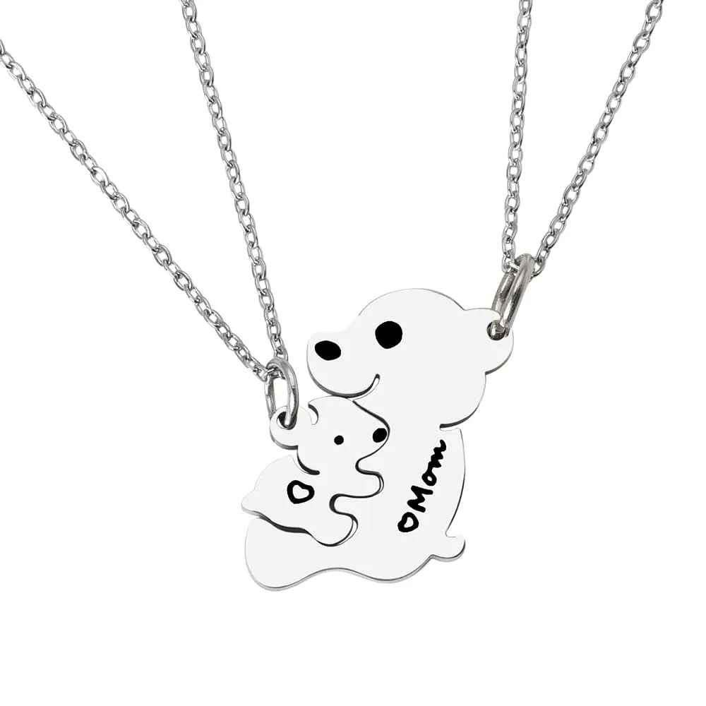 Mother Daughter Necklace Set - Matching Mom & Daughter Necklaces for Mothers Day, Birthday, Wedding & Appreciation Gifts
