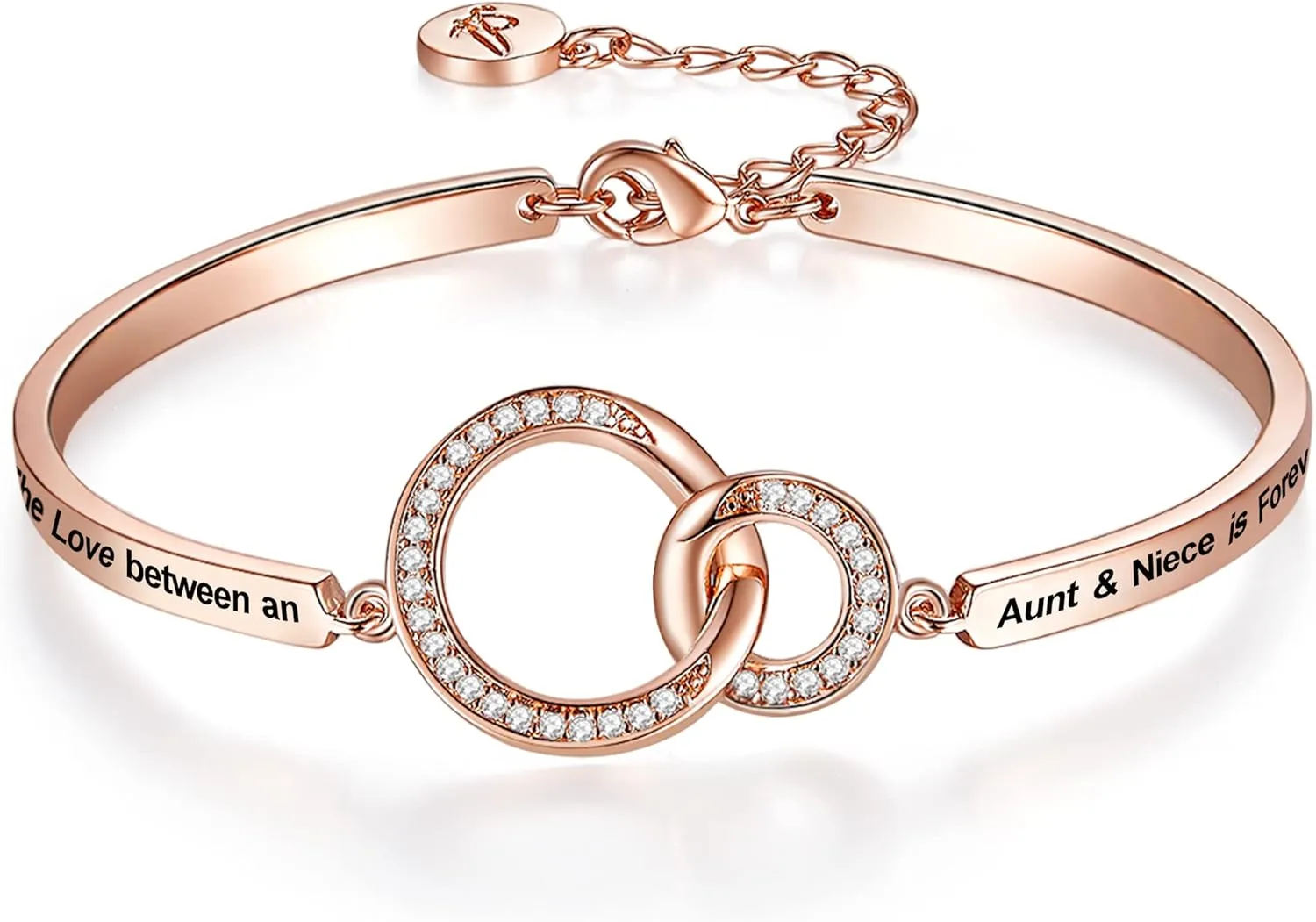 Mothers Day Aunty/Niece Gift, Aunts like You Are Precious and Few Love Bangle Bracelet, Always My Auntie/Niece Forever My Friend Women Girl Jewelry, Christmas Birthday Present from Nephew