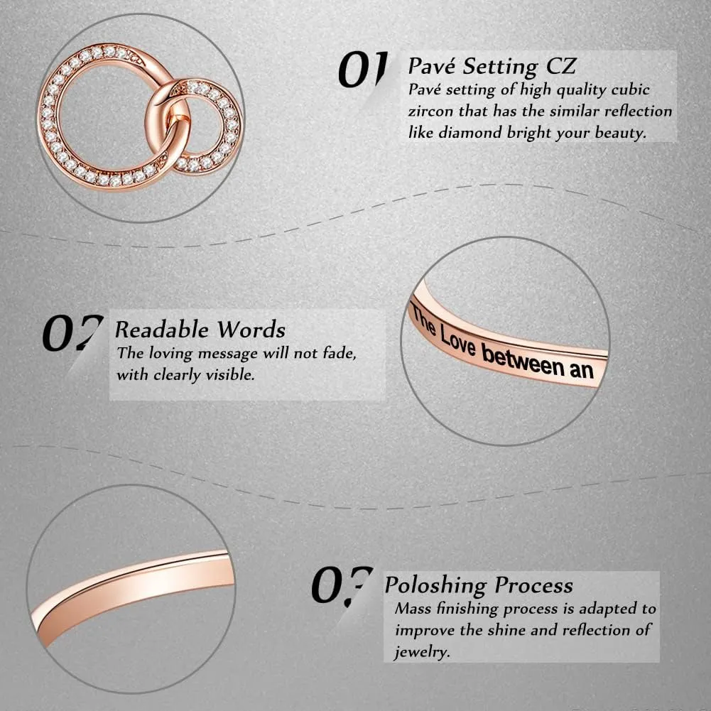 Mothers Day Aunty/Niece Gift, Aunts like You Are Precious and Few Love Bangle Bracelet, Always My Auntie/Niece Forever My Friend Women Girl Jewelry, Christmas Birthday Present from Nephew