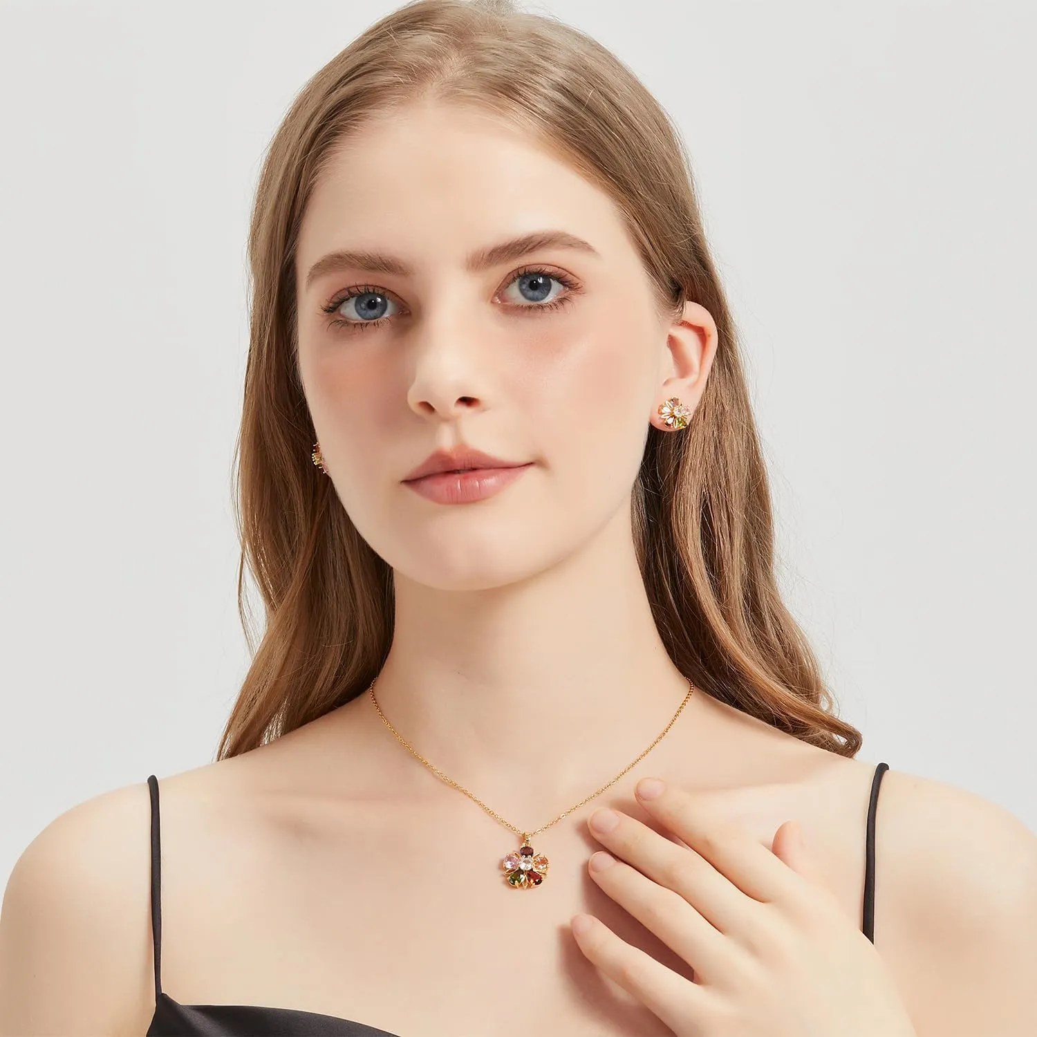 Mothers day gifts for Mom,Wife - Jewelry Sets,Women's Necklace & Earrings, Cross,Floral,Heart,Rose,Butterflies, Dragonfly & Travel-Themed Designs in Silver & Gold Plated