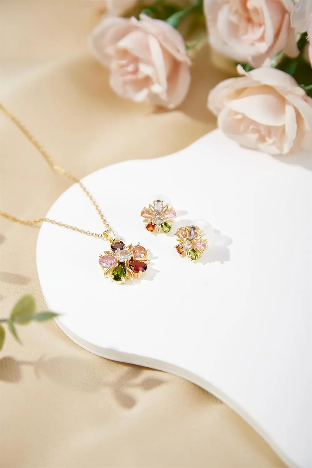 Mothers day gifts for Mom,Wife - Jewelry Sets,Women's Necklace & Earrings, Cross,Floral,Heart,Rose,Butterflies, Dragonfly & Travel-Themed Designs in Silver & Gold Plated