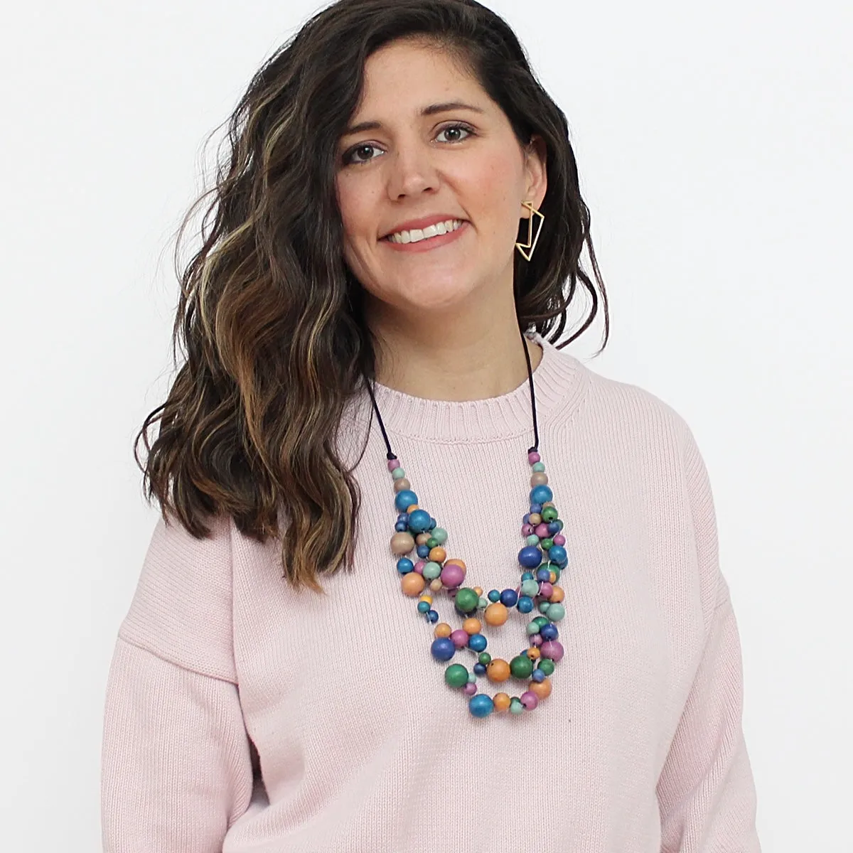 Multi Color Remi Cluster Necklace