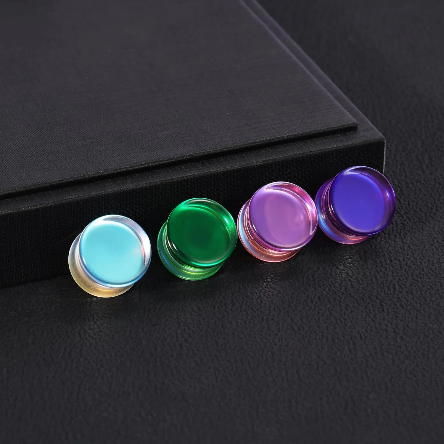 Natural Stone Ear Gauge Double Flare plugs Stretcher Lobe Earring Piercing Jewelry Plug Gauges, Sold as a Pair 6mm-14mm