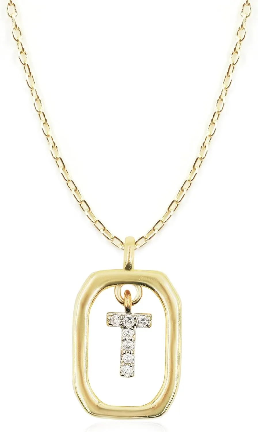 Necklace Gold Initial Necklace for Women, Women Gold Necklace Dainty, Letter Necklace Initial Charm Jewelry, Gold Initial Pendant
