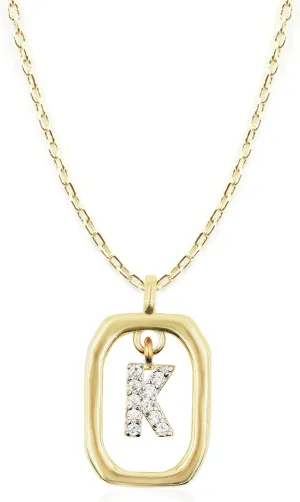 Necklace Gold Initial Necklace for Women, Women Gold Necklace Dainty, Letter Necklace Initial Charm Jewelry, Gold Initial Pendant