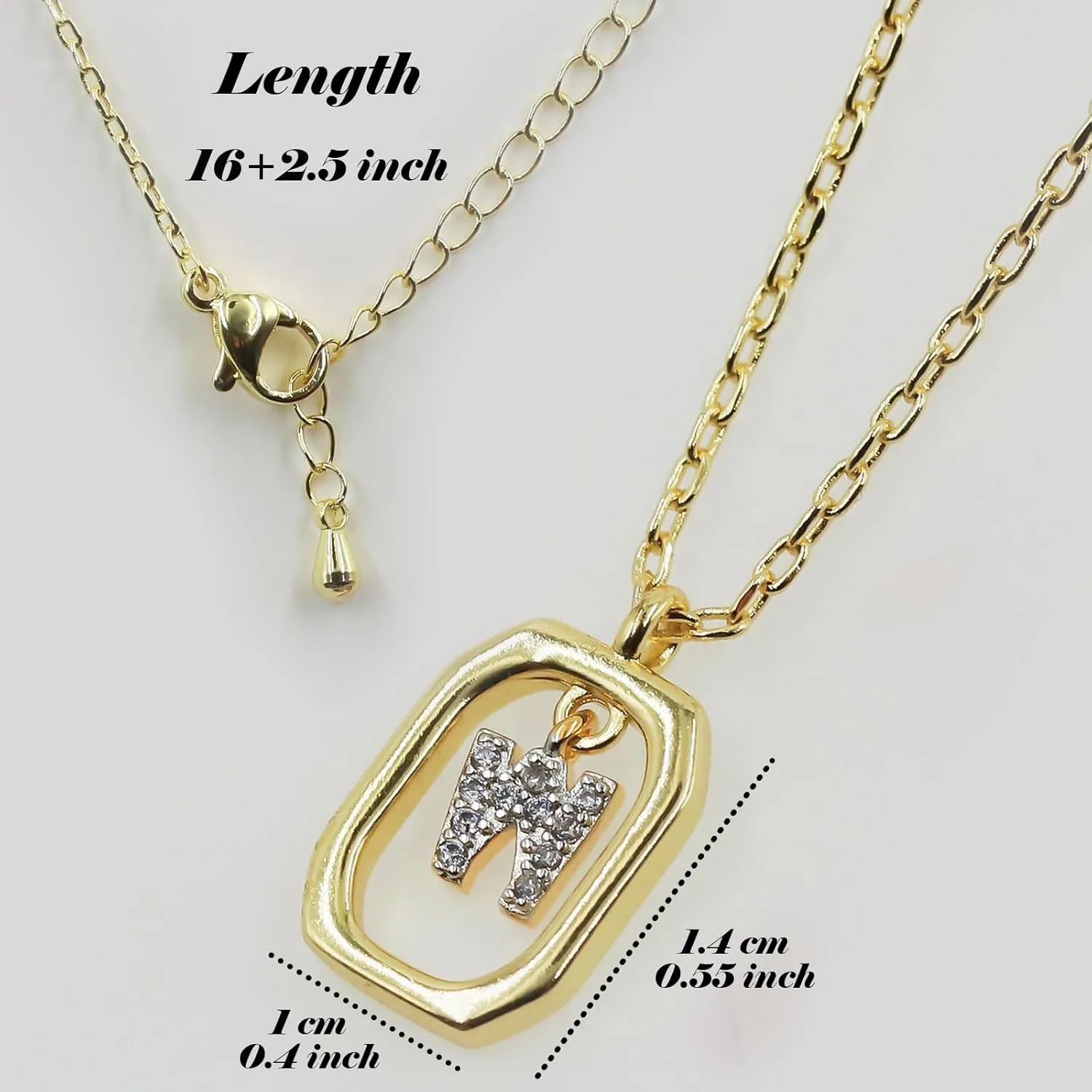 Necklace Gold Initial Necklace for Women, Women Gold Necklace Dainty, Letter Necklace Initial Charm Jewelry, Gold Initial Pendant