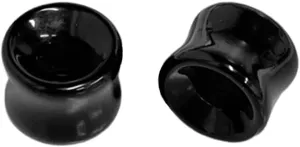 NewZenro Hollow Black Obsidian Natural Stone Ear Plugs Gauges Tunnel Expanders Stretcher Saddle Organic Agate Double Flared Flesh Earrings for Men Women Fashion Piercings Body Jewelry Gift