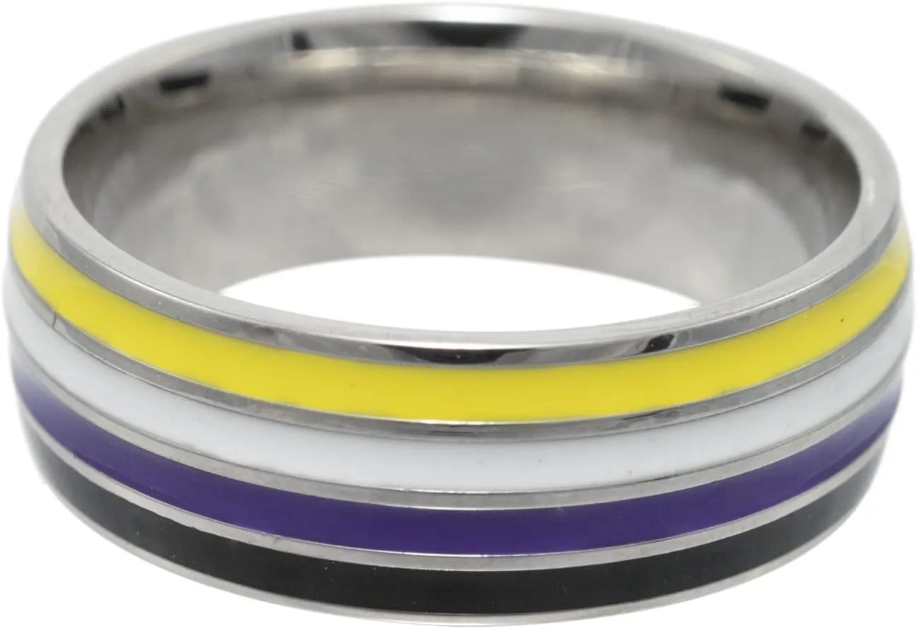 Non Binary Stainless Steel Comfort Fit Band Ring