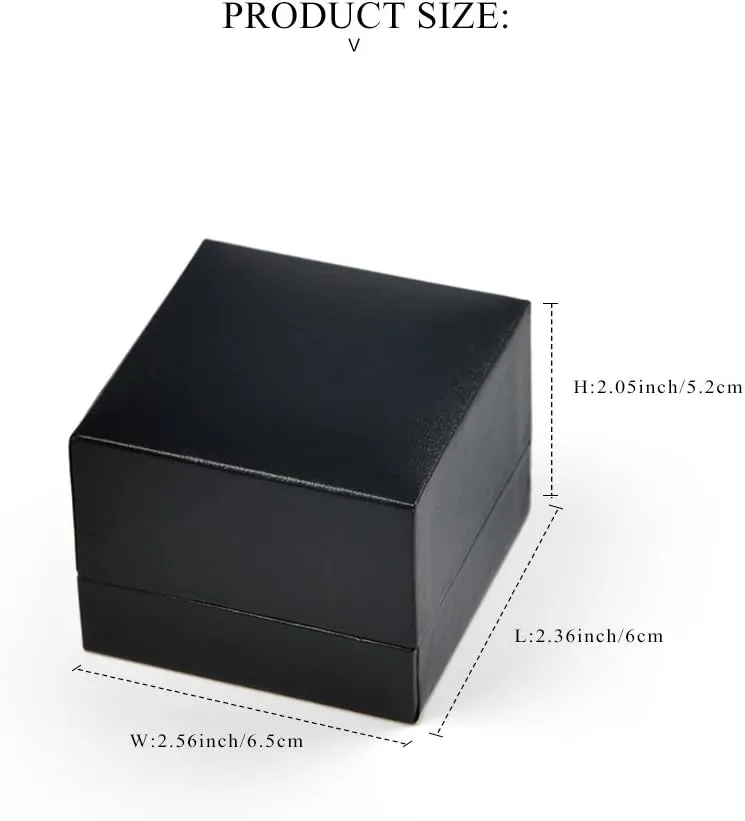 Oirlv Black Earrings Box Wedding/Propose Jewelry Gift Earring studs Box Velvet Insert