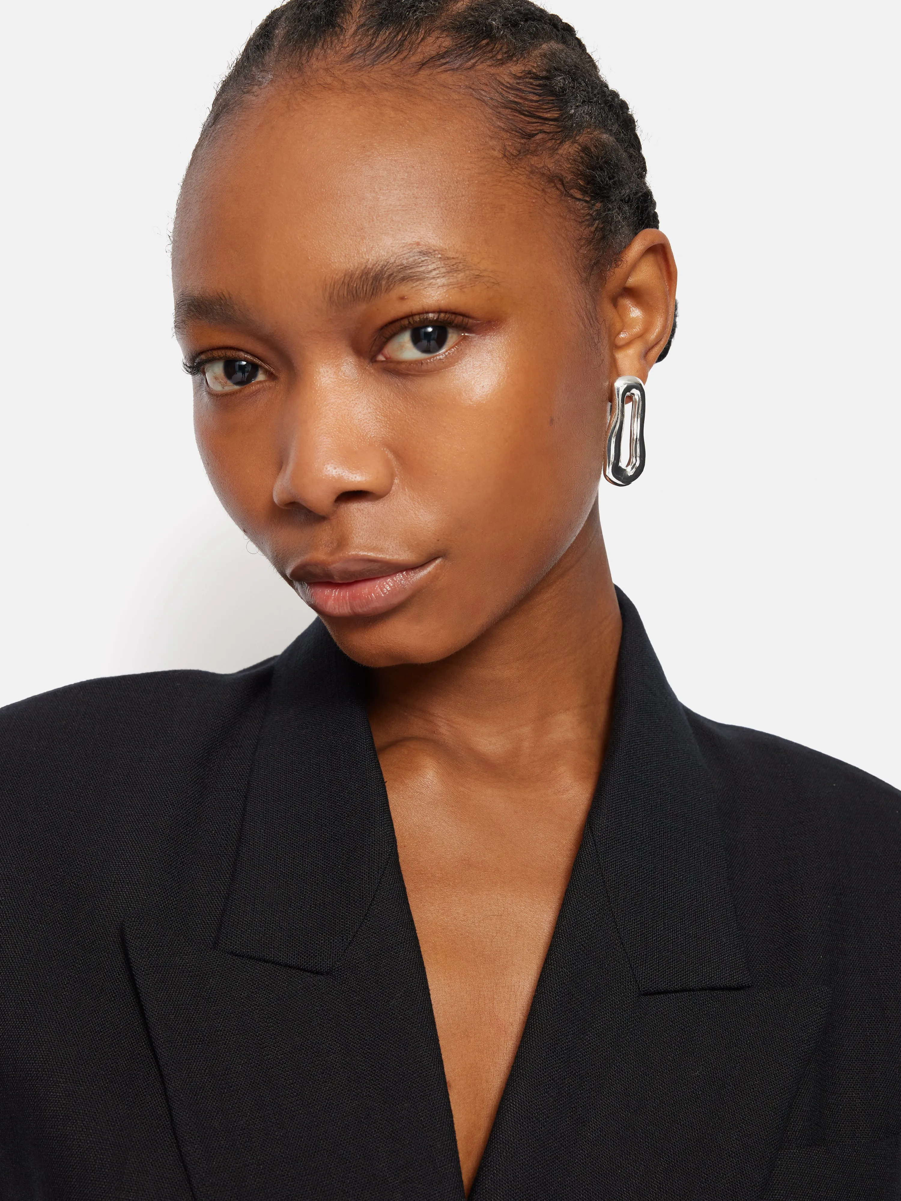 Organic Loop Earrings | Silver