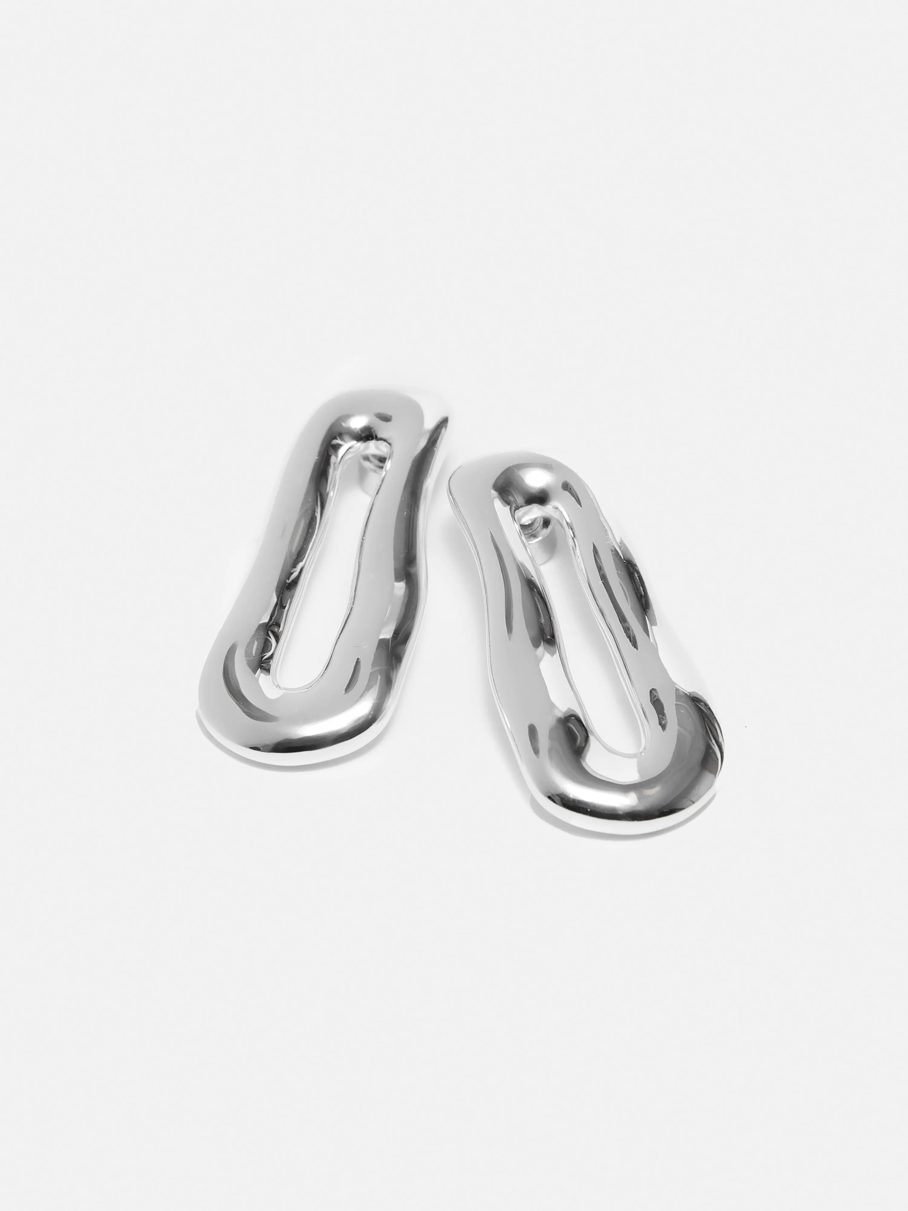 Organic Loop Earrings | Silver
