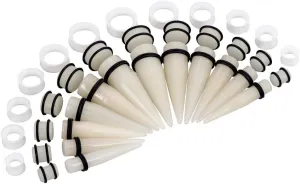 Oyaface 36 PCS Big Gauges Ear Stretching Kit 00G-20mm Acrylic Tapers Plugs Silicone Tunnels Piercing Set