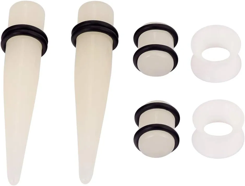Oyaface 36 PCS Big Gauges Ear Stretching Kit 00G-20mm Acrylic Tapers Plugs Silicone Tunnels Piercing Set