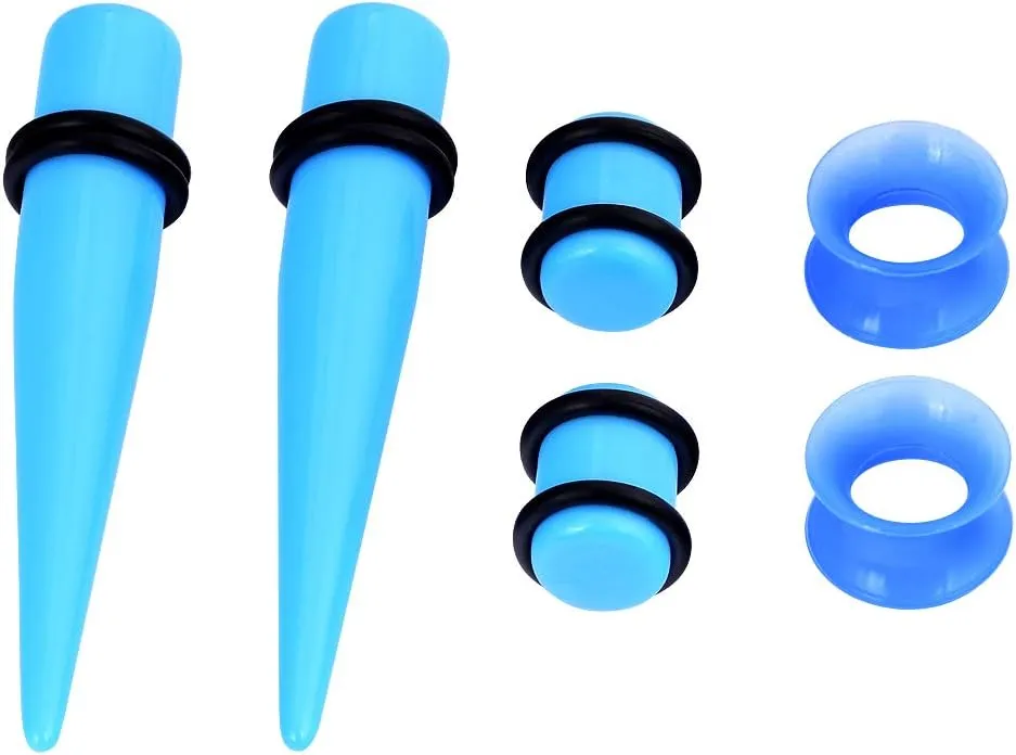 Oyaface 36 PCS Big Gauges Ear Stretching Kit 00G-20mm Acrylic Tapers Plugs Silicone Tunnels Piercing Set