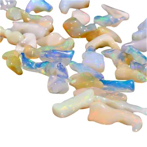 Pack of 5, Organic Opal, Ethiopian Opal, Fire Play Opal, Opal Supply, Jewelry Making Stones, DIY Crystals, Chakra Opal, Healing Opals, Birthstone, Opal Bone, Rainbow Opal