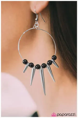 Paparazzi Earring ~ Keep Your Enemies Closer - Black