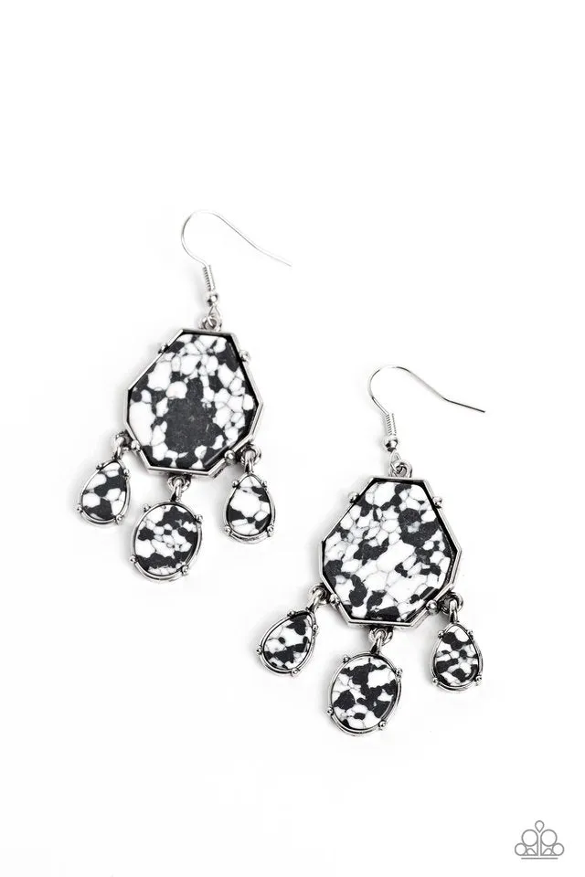 Paparazzi Earring ~ Organic Optimism - Black