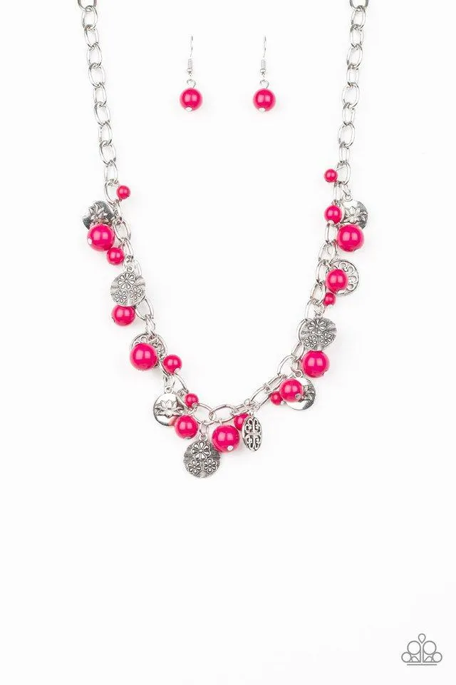 Paparazzi Necklace ~ Guru Garden - Pink