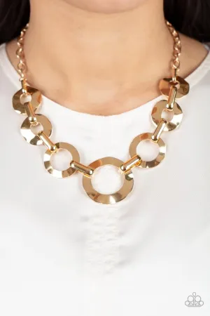 Paparazzi Necklace ~ Mechanical Masterpiece - Gold