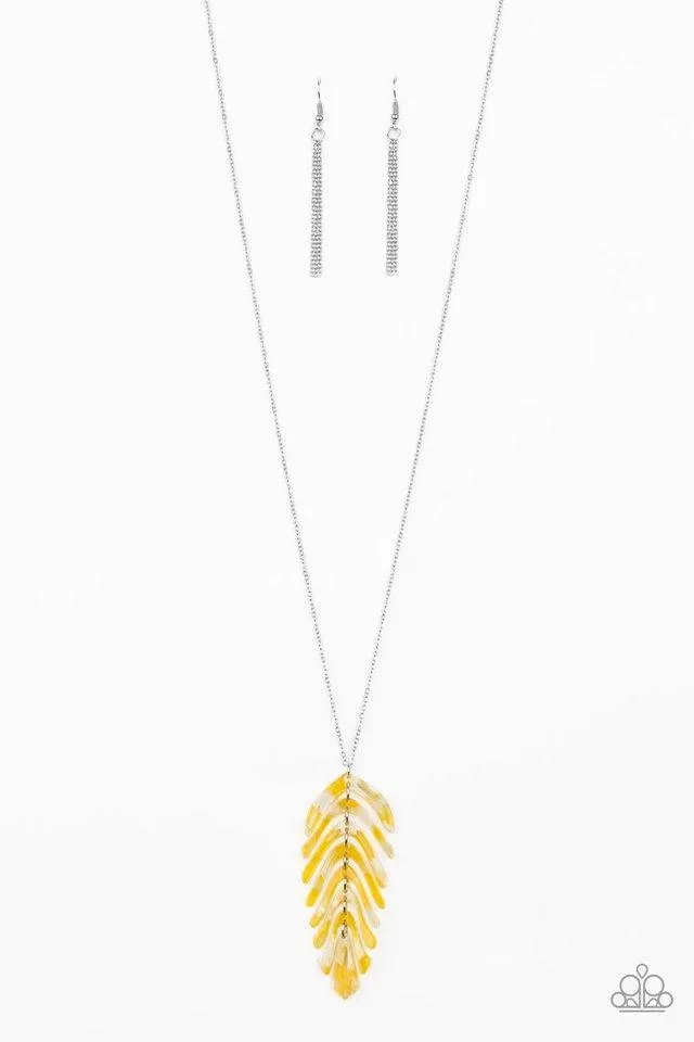 Paparazzi Necklace ~ She QUILL Be Loved - Yellow