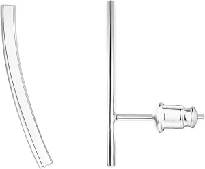PAVOI 14K Gold Plated Sterling Silver Post Crawler Earrings Cuff Studs