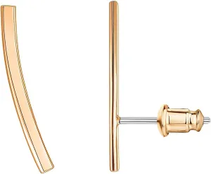 PAVOI 14K Gold Plated Sterling Silver Post Crawler Earrings Cuff Studs