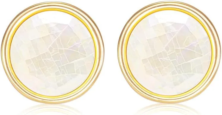 Pearl Stud Earrings for Women, Faux Large Gold Pearl Earrings Studs, Dainty White Big Pearl Earrings Pearl Statement Earrings Gold Studs