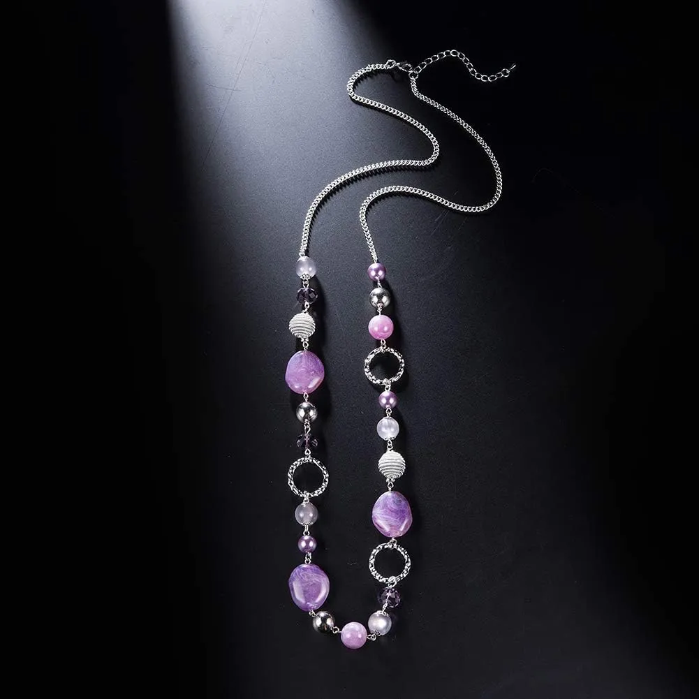 PEARL&CLUB Long Beaded Necklaces For Women - Sweater Chain Fashion Jewelry Necklace Gifts For Women