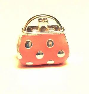 Pendant - Pink Polka Dot Purse