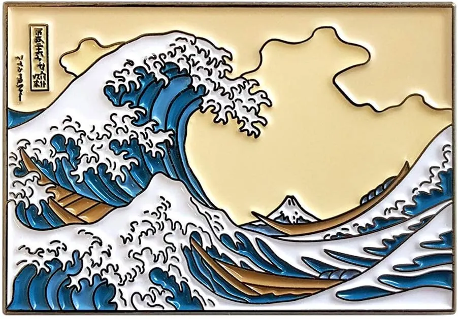 Pinsanity The Great Wave off Kanagawa Enamel Lapel Pin