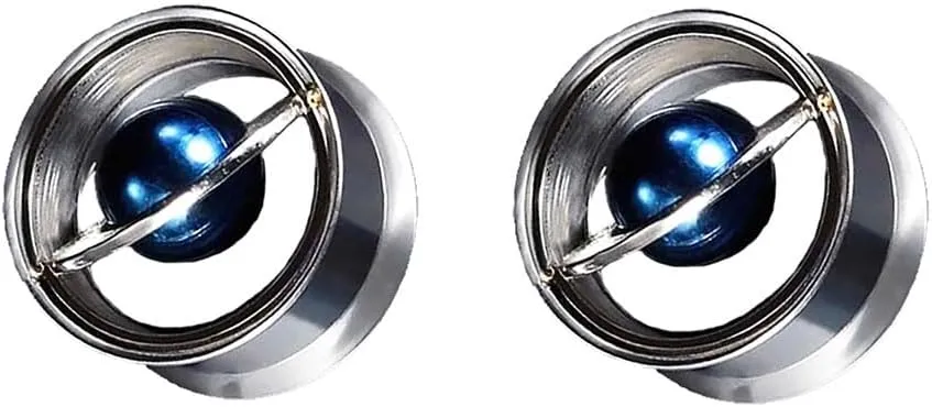Plugs For Ears,Ear Tunnels1 Pair Blue Planet Ear Plugs Tunnels 316 Stainless Steel Ear Gauges Expander Fashion Piercing Body Jewelry
