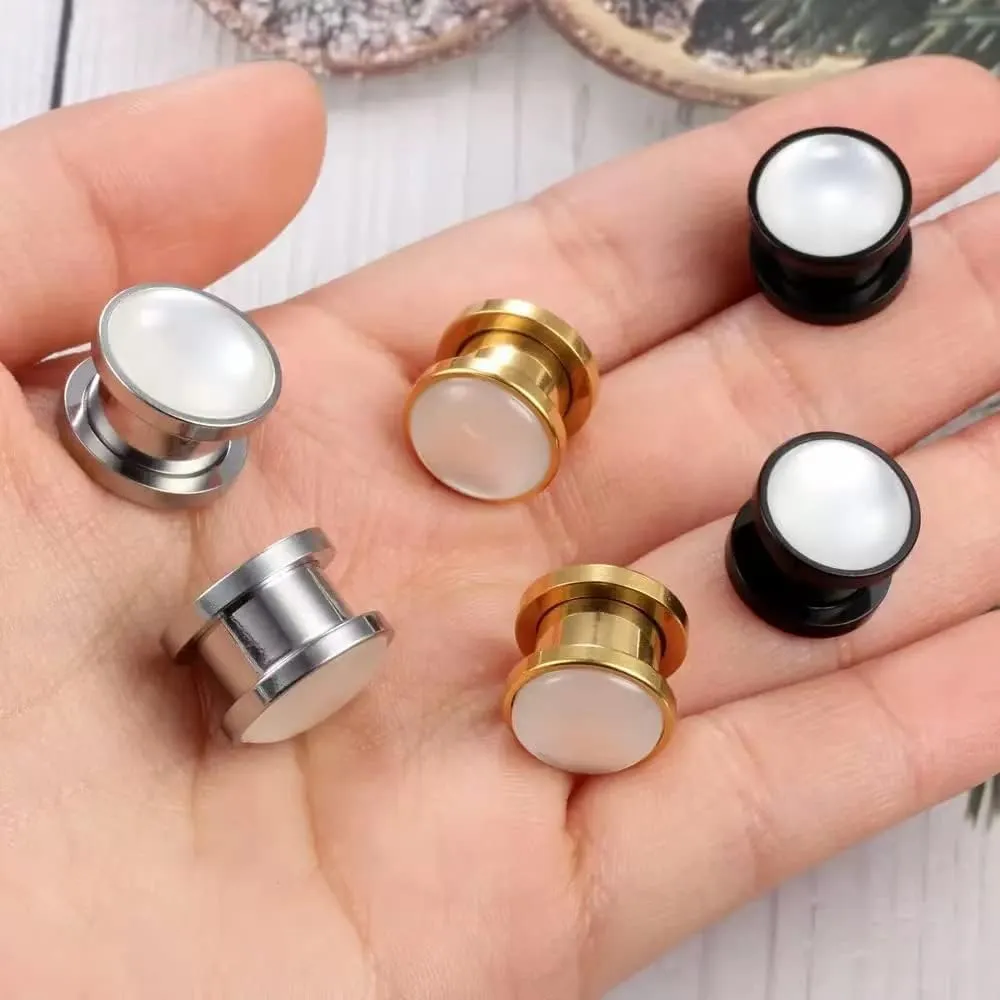 Plugs For Ears,Ear Tunnels2 PCS 6mm-16mm Hypoallergenic 316 Stainless Steel Single Flared Ear Gauges Plugs Screw Ear Tunnels Plugs Body Piercing Jewelry