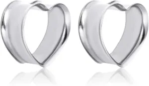 Plugs For Ears,Ear Tunnels2 PCS Heart-Shaped Tunnels Ear Stretcher 316L Stainless Steel Ear Plugs Ear Tunnels Gauges Stretcher Expander 8mm-30mm