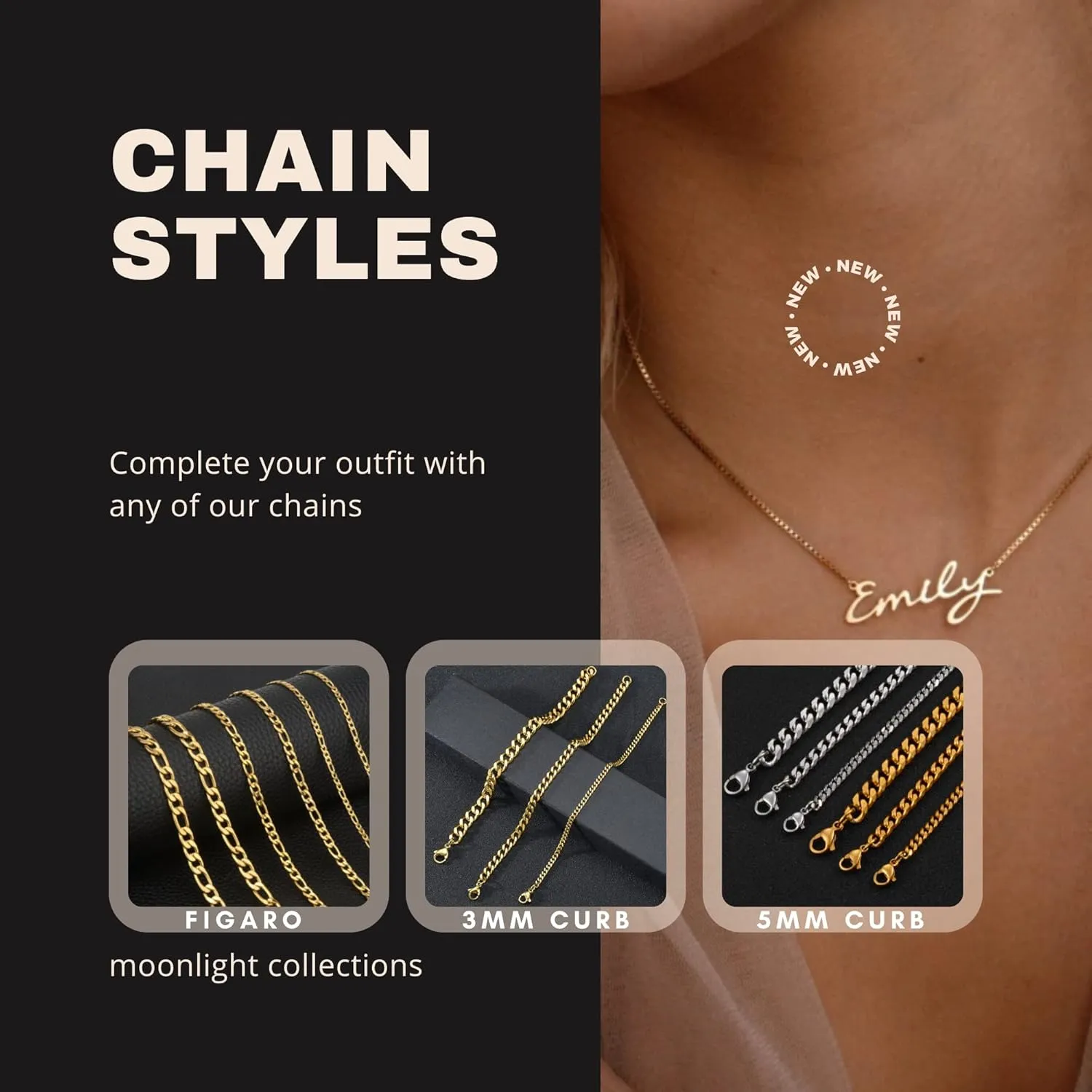 Pugster Custom Name Necklace Customizable Name Necklace for Women Name Plate Necklaces with Names