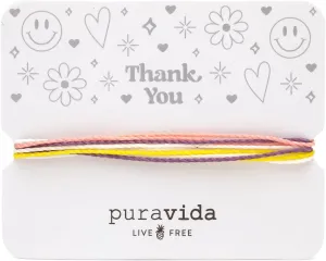 Pura Vida Bracelets Gift Thank you Card Friendship Bracelet Stack for Women