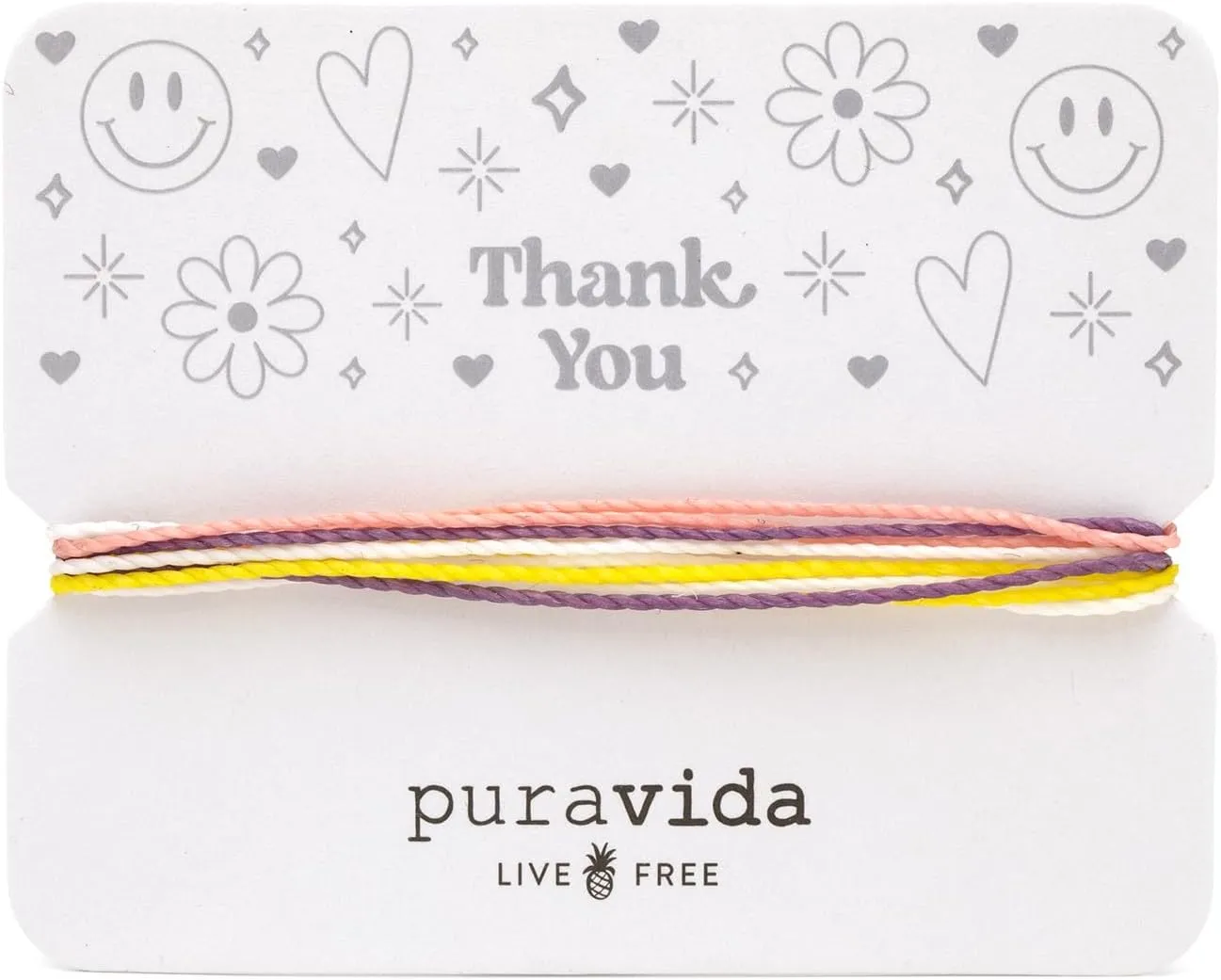 Pura Vida Bracelets Gift Thank you Card Friendship Bracelet Stack for Women