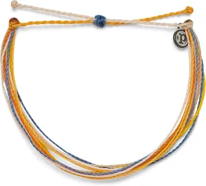 Pura Vida Original Moonlit Seas or Sunbleached Bracelet - 100% Waterproof, Adjustable Band - Plated Brand Charm