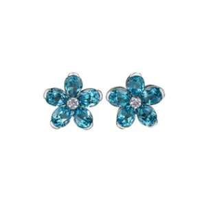 "Sophia" SWISS BLUE TOPAZ STUDS