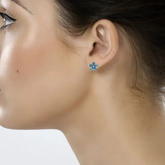 "Sophia" SWISS BLUE TOPAZ STUDS