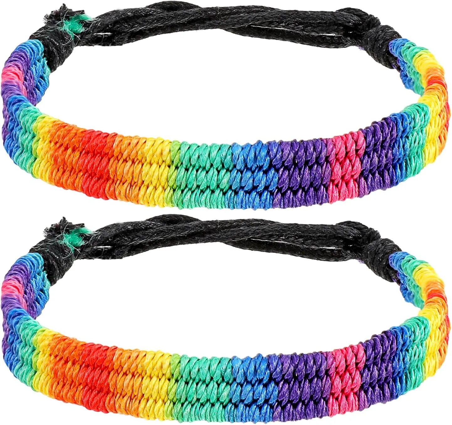 Rainbow LGBT Pride Bracelet Wristband for Lesbian Gay Bisexual, Stretch Elastic Band, LGBTQ Pride Wrist Bands Bracelets Adjustable Friendship Bracelet