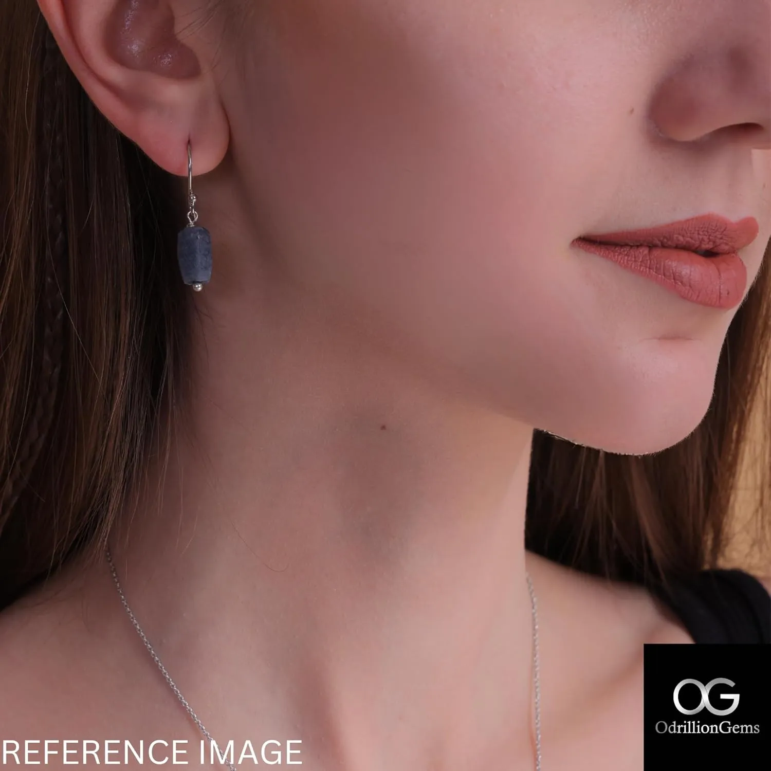 Raw Turquoise Gemstones Earrings, Organic Rough Turquoise, Minimalist Jewelry, Dangling Earrings, Rhodium Plated, 925 Sterling Silver, December Birthstones, Earrings for Women & Girls, Valentine Gift