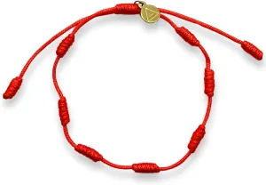 Red String Bracelet  7 Knot Protection Amulet & Evil Eye Bracelet. Handmade Adjustable. Good Luck Red cord. Waterproof Jewelry. Gift for Men & Women (1 Unit)