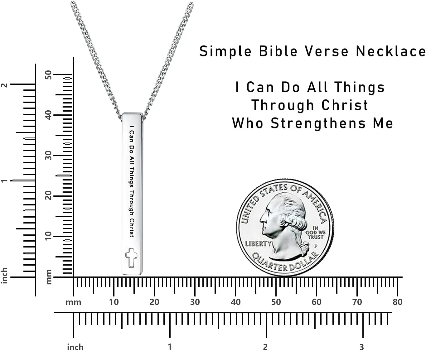 Rnivida Christian Bible Verse Bar Necklaces for Women, Religious Faith Inspirational Birthday Jewelry Gift